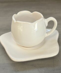 Xícara Tulipa De Café Com Pires (lisa) 80ml