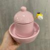 Pote Mel Com Prato Liso Pegador De Abelha