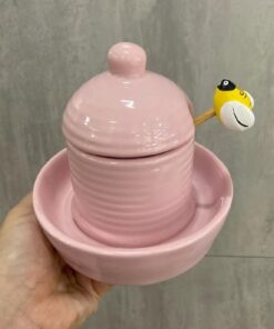 Pote Mel Com Prato Liso Pegador De Abelha