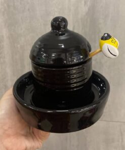 Pote Mel Com Prato Liso Pegador De Abelha